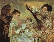 Jean-Antoine Watteau The Music Lesson Sweden oil painting reproduction